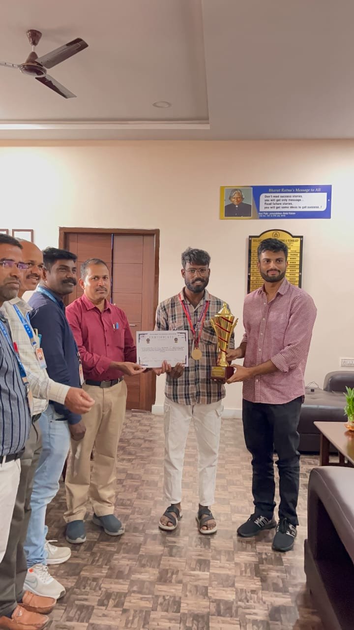 B. Sai Ram – 1st Prize in Carrom, ASHWATTHAMA 25
